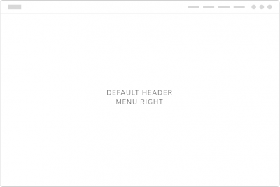 Default Header menu right